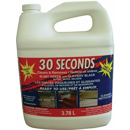 BIA HOLDINGS 30 Seconds Outdoor Cleaner, 3.78 L, Liquid, Bleach, Light Yellow 30SEC4